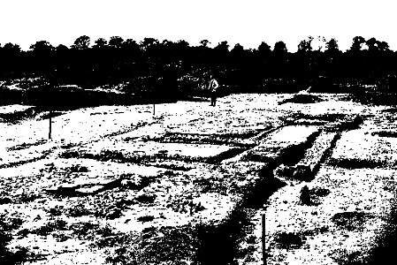 Foundations of the Romano-British Church at Silchester from the East