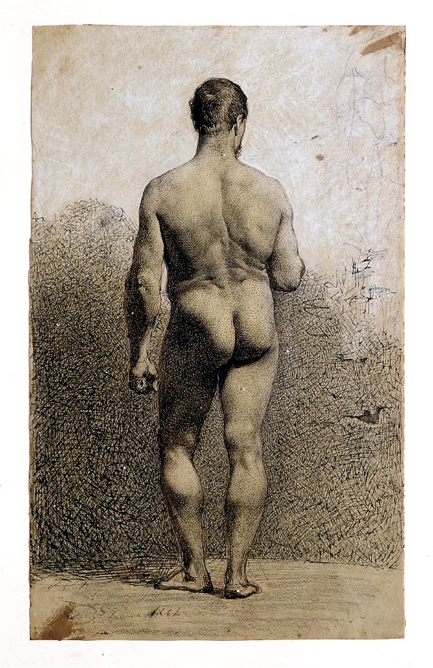 Fortuny, Nu masculí d'esquena (292 D)