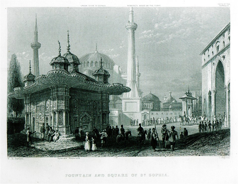 Fountain and Square of St Sophia - Pardoe Julia - 1839