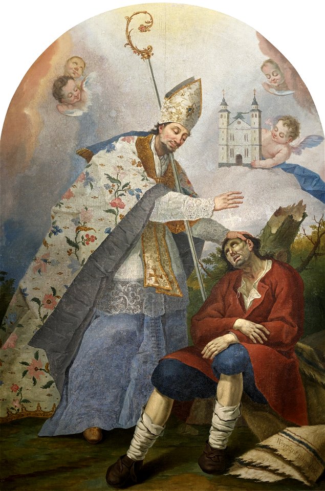 Fortunat Bergant - Sveti Volbenk z bolnikom
