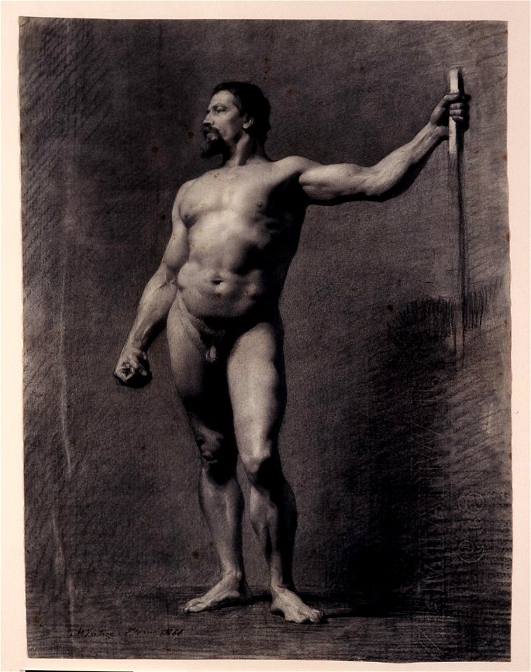 Fortuny, Nu masculí amb llança (300 D)
