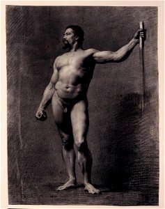 Fortuny, Nu masculí amb llança (300 D)