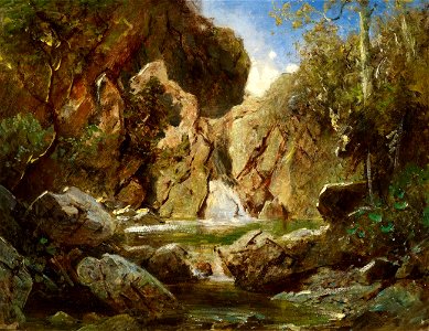 Carl Spitzweg Felsenkessel mit Wildwasser