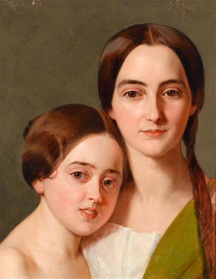 Carl von Saar Bildnis Alexandrine Pazzani und Caroline von Saar