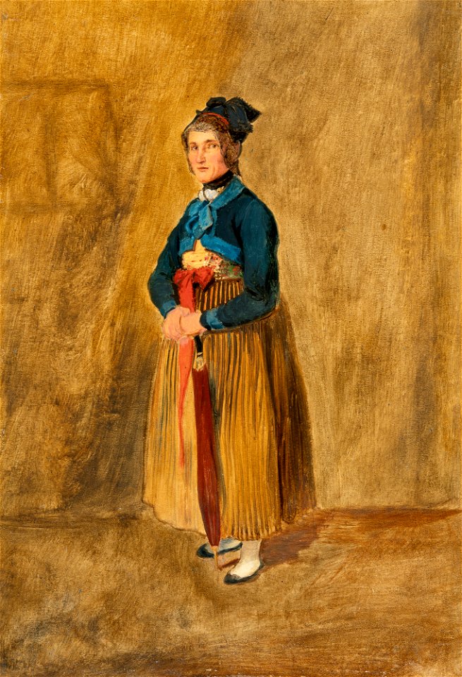 Carl Spitzweg Frau in Dachauer Tracht