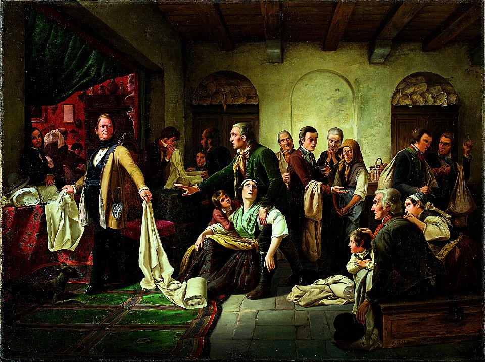 Carl Wilhelm Hübner - The Silesian Weavers - Google Art Project