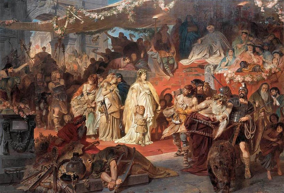Carl Theodor von Piloty - Thusnelda Led in Germanicus' Triumph - WGA17766