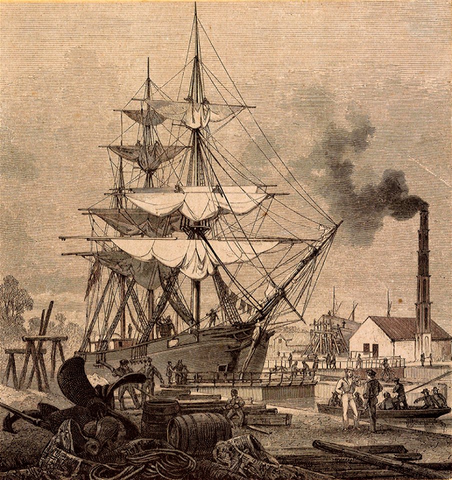 Carl Svante Hallbeck, Lilla skeppsdockan, Stockholm, Sjöhistoriska museet, SB 1647 2
