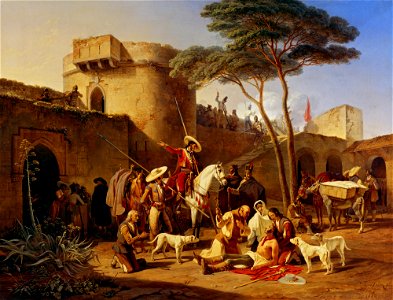 Carl Wilhelm Freiherr von Heideck - Spanische Guerillas in einem Fort - G 10574 - Lenbachhaus