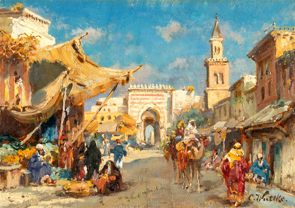 Carl Wuttke Orientalische Straßenszenerie