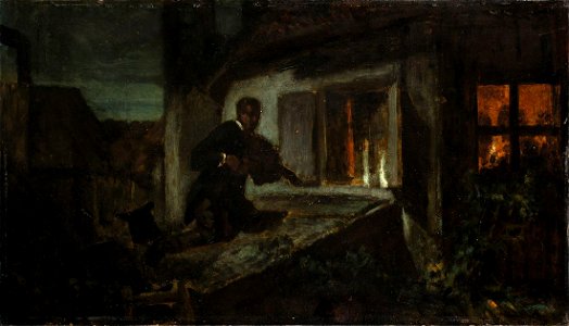 Carl Spitzweg Der Geiger auf dem Dach c1848