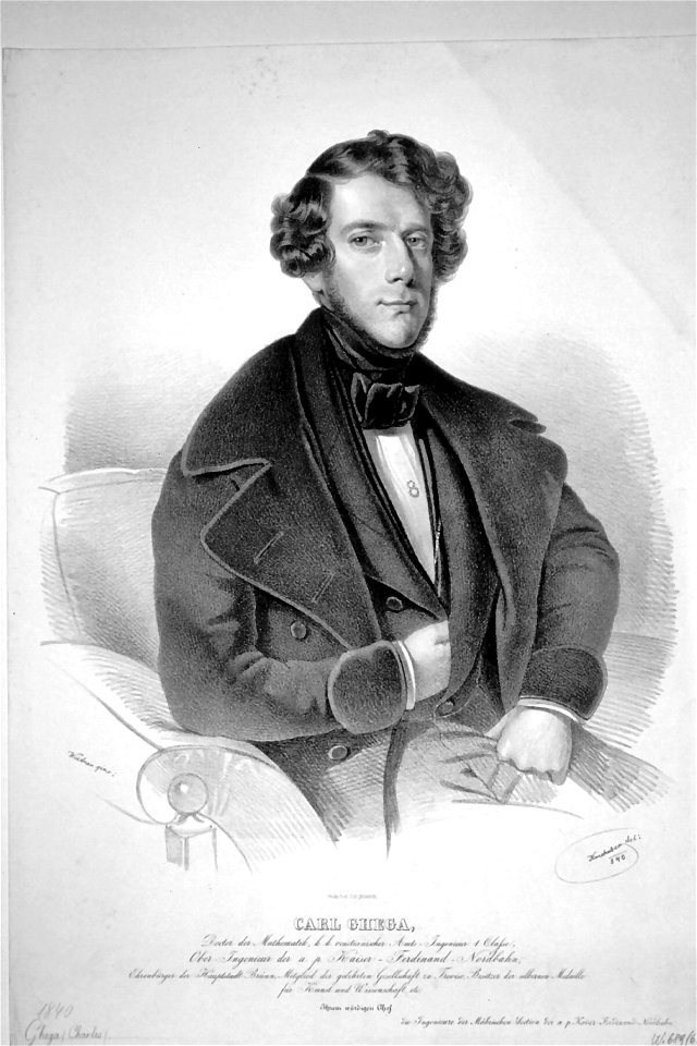Carl von Ghega 1840 Litho
