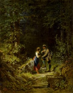 Carl Spitzweg Begegnung im Walde