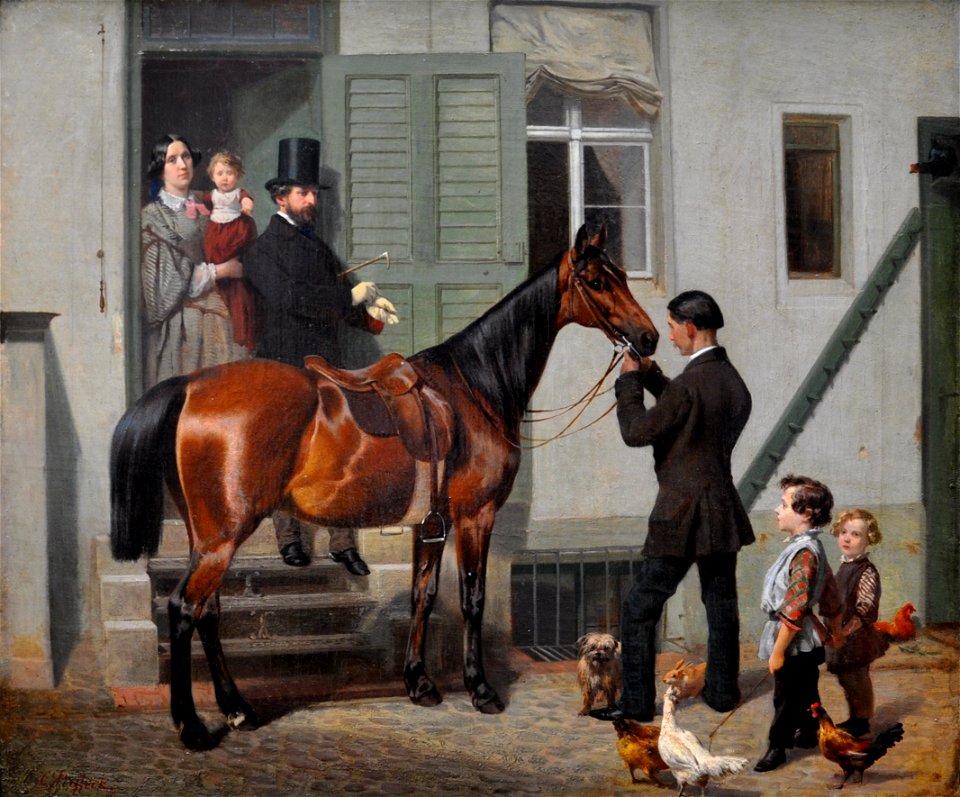 Carl Steffek Ausritt des Künstlers 1857
