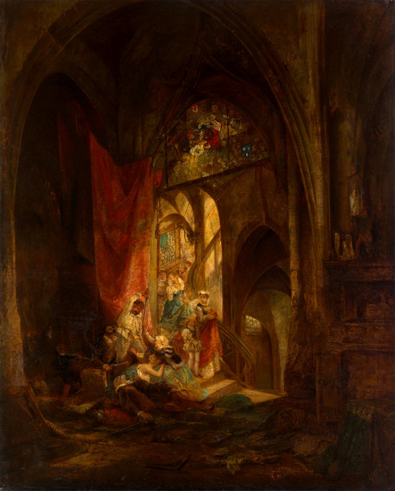 Carl Theodor von Piloty - Szene auf der Schloßtreppe - G 14980 - Lenbachhaus