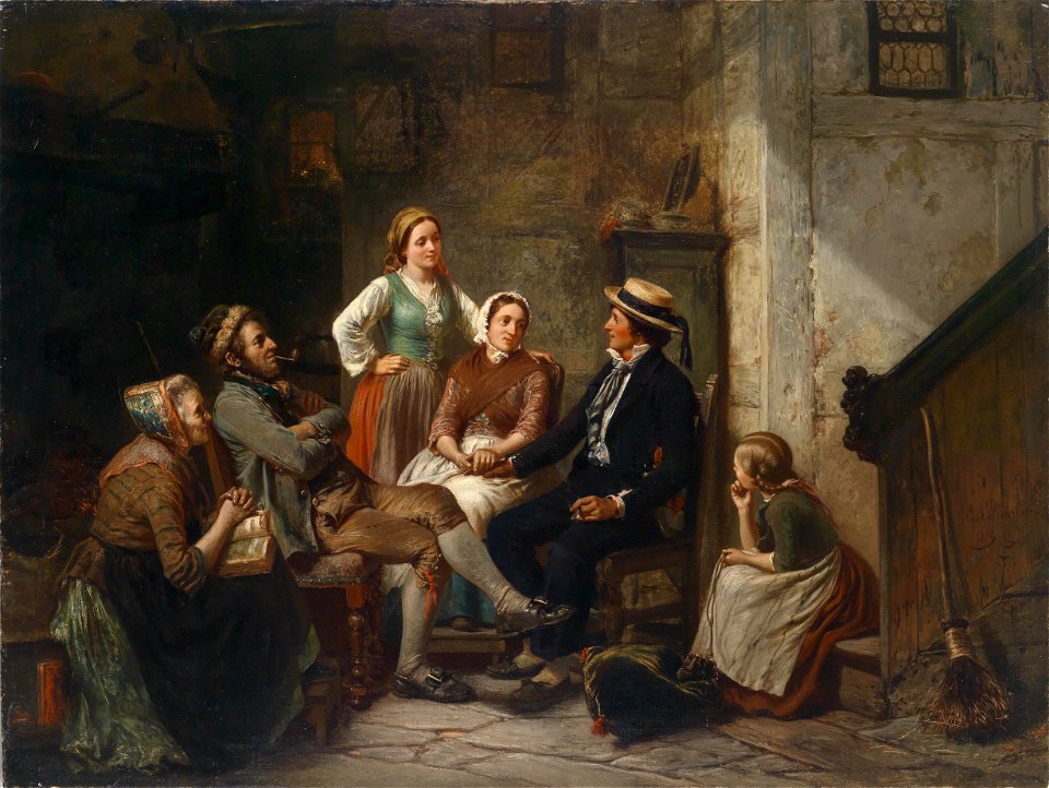 Carl Wilhelm Hübner Heimkehr des jungen Seemanns 1859