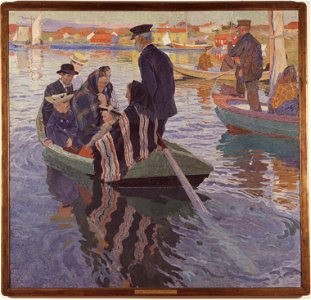 Carl Wilhelmson - Church-Goers in a Boat - Google Art Project