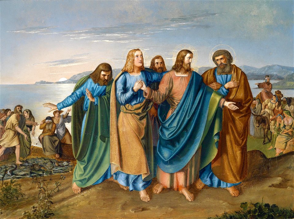 Carl Wilhelm Friedrich Oesterley dÄ Jesus am See Genezereth