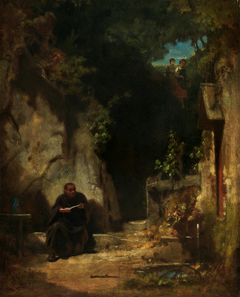 Carl Spitzweg Einsiedler mit Mädchen