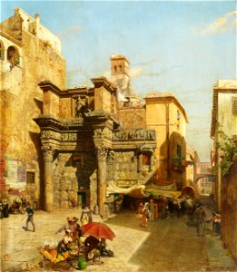 Carl Wuttke Am Tempel der Minerva in Rom 1887