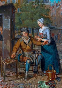 Cobbler working on the street, by Matthijs Naiveu