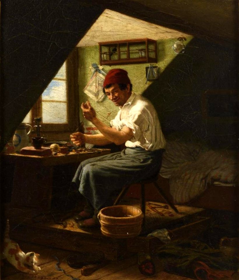 Carl Wagner Schneider bei der Arbeit 1859