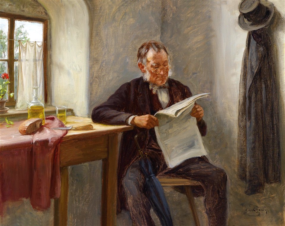 Carl Zewy Der Zeitungsleser