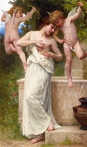 Blessures d'Amour, by William-Adolphe Bouguereau. Free illustration for personal and commercial use.