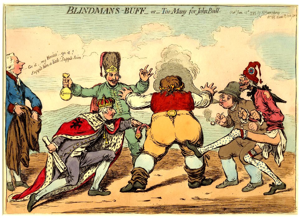 Blindmans-buff -or- too many for John Bull (BM 1868,0808.6441)