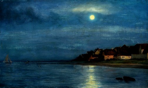 Carl Bloch - Maaneskin. Hellebæk