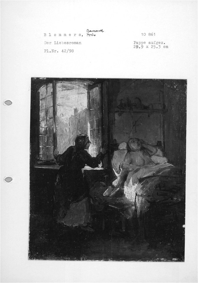 Bernardus Johannes Blommers (^) - Der Liebesroman - 10861 - Bavarian State Painting Collections