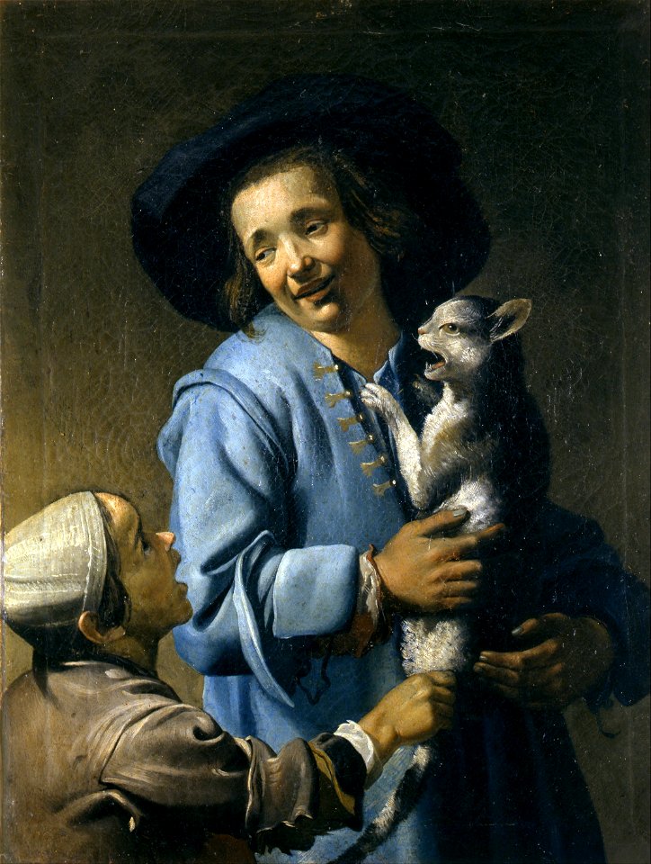Abraham Bloemaert - Youths playing with the cat - Google Art Project