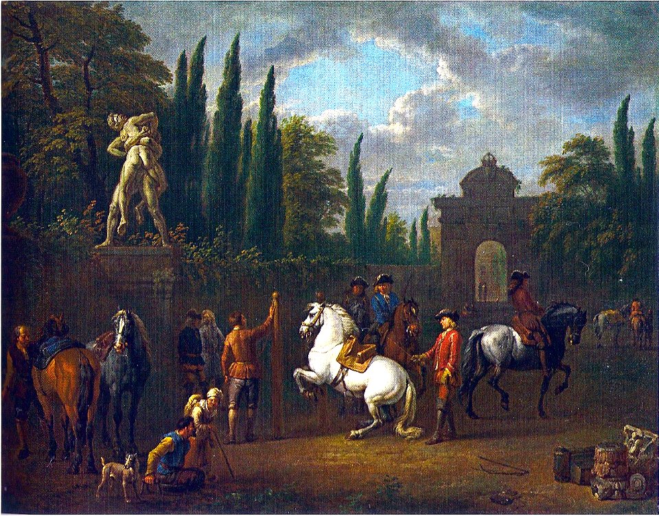 Bloemen, Peter van - Reitschule vor einem Park