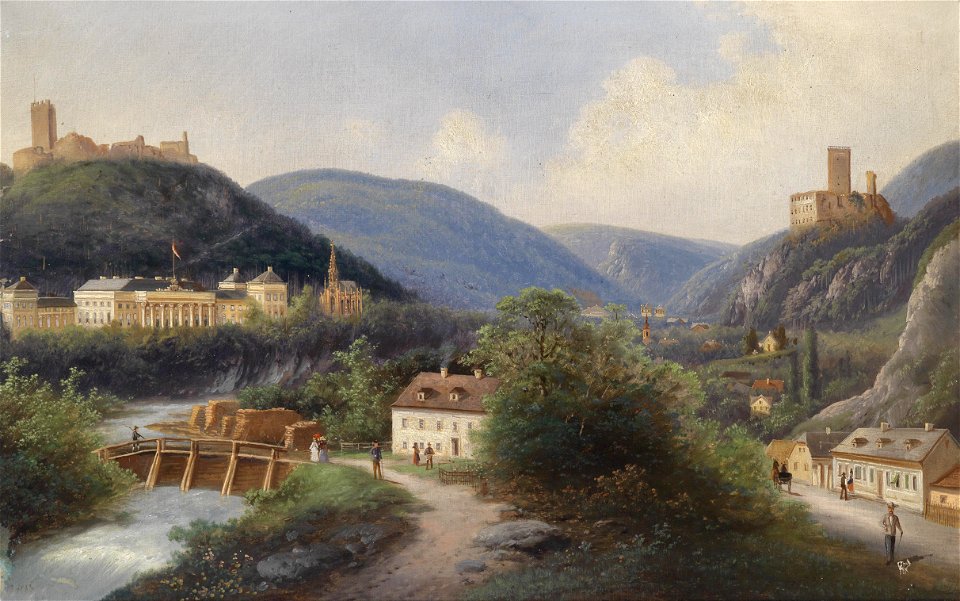 Blick auf die Weilburg 1885
