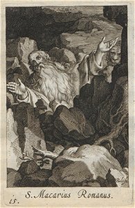 Bloemaert - 1619 - Sylva anachoretica Aegypti et Palaestinae - UB Radboud Uni Nijmegen - 512890366 15 S Macarius Romanus
