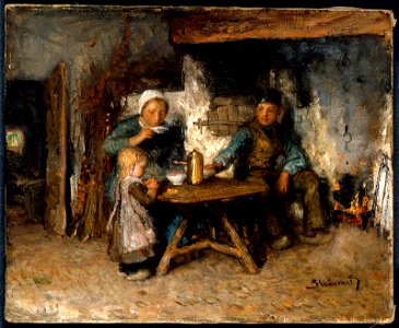 Bernardus Johannes Blommers - Cottage Interior - 15.878 - Museum of Fine Arts