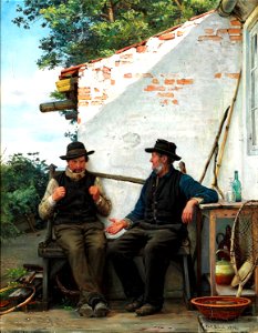 Carl Bloch - En Samtale mellem to Fiskere (1880)