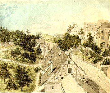 Blick in den Mühlgraben (Aquarell ca1850 SW049)