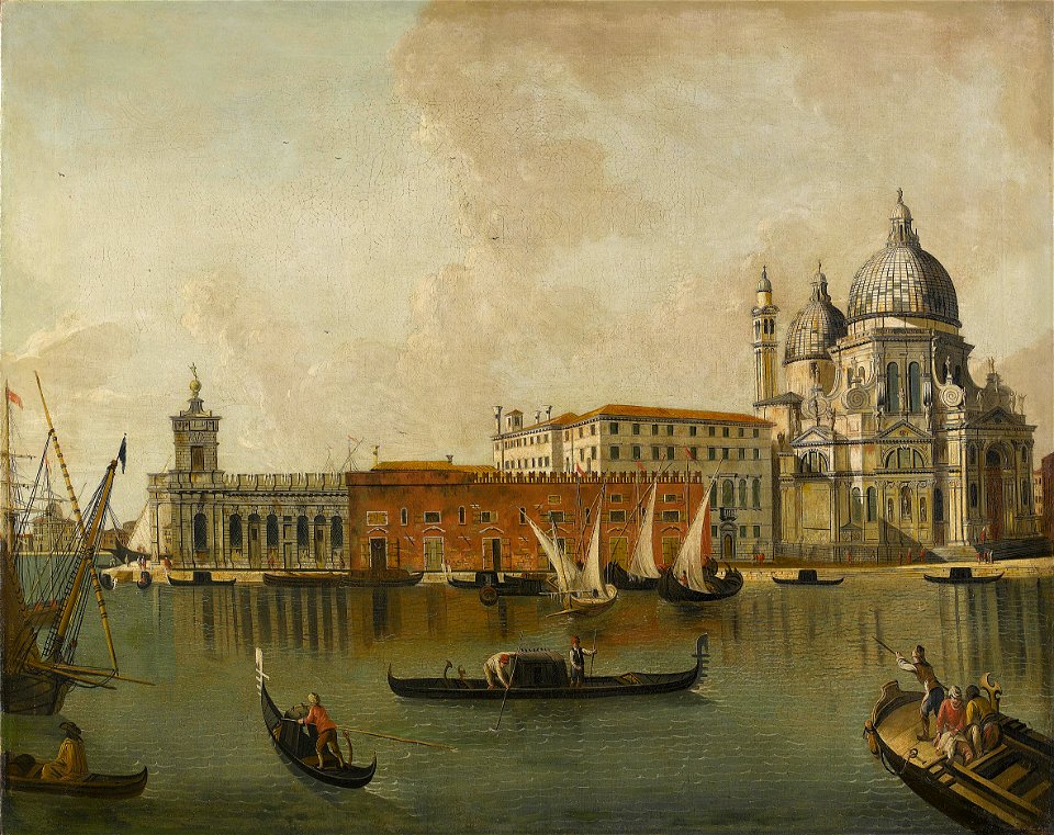 Blick auf die Dogana und Santa Maria della Salute in Venedig