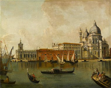 Blick auf die Dogana und Santa Maria della Salute in Venedig