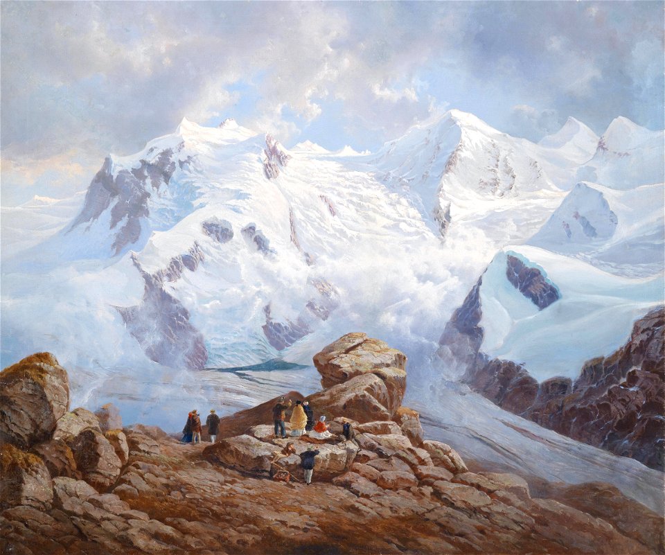 Blick auf die Ortler-Gruppe 19 Jh