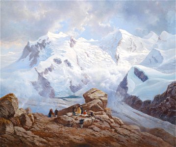 Blick auf die Ortler-Gruppe 19 Jh