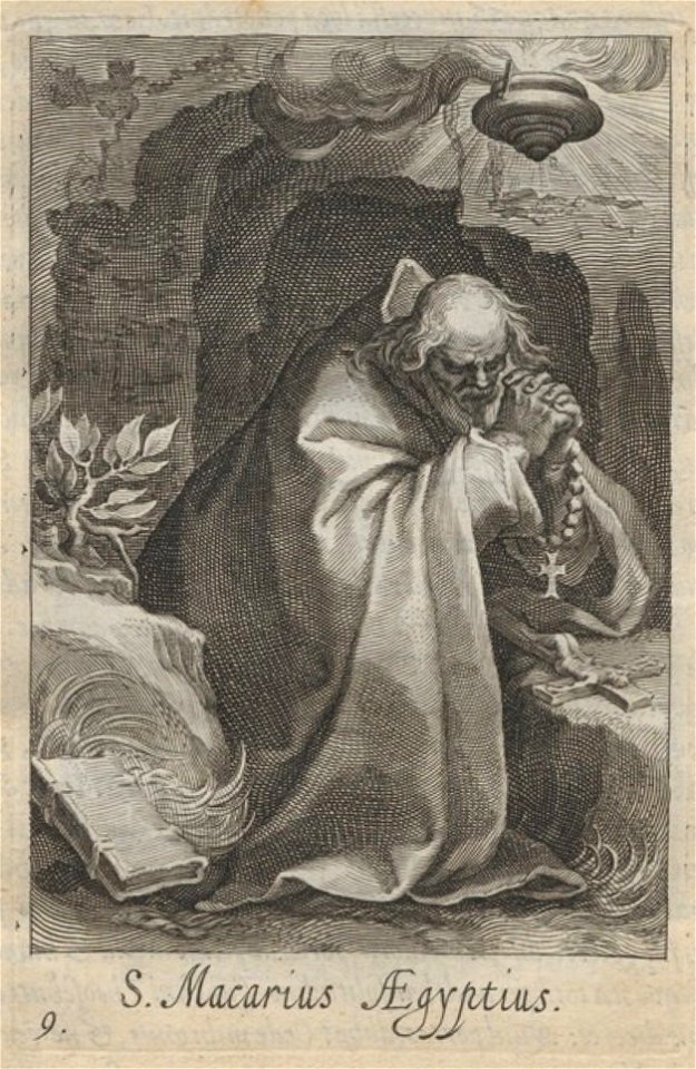 Bloemaert - 1619 - Sylva anachoretica Aegypti et Palaestinae - UB Radboud Uni Nijmegen - 512890366 09 S Macarius Aegyptius