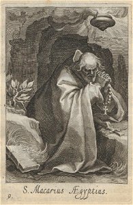 Bloemaert - 1619 - Sylva anachoretica Aegypti et Palaestinae - UB Radboud Uni Nijmegen - 512890366 09 S Macarius Aegyptius