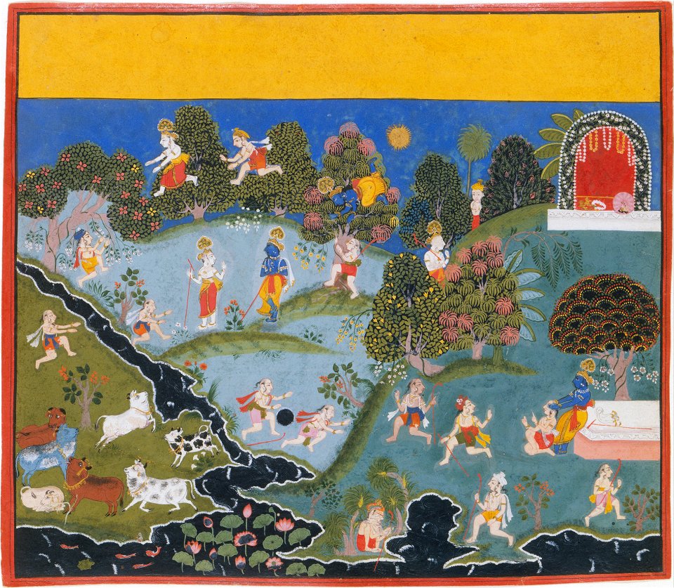Blindman's Bluff Page From a Dispersed Bhagavata Purana Mewar 1715-20 Metmuseum