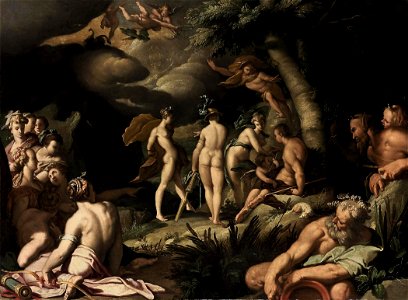 The Judgement of Paris by Abraham Bloemaert. Free illustration for personal and commercial use.