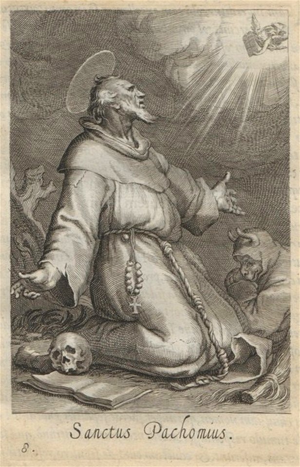 Bloemaert - 1619 - Sylva anachoretica Aegypti et Palaestinae - UB Radboud Uni Nijmegen - 512890366 08 S Pachomius