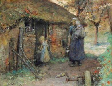 Bernardus Johannes Blommers - Near the farmhouse