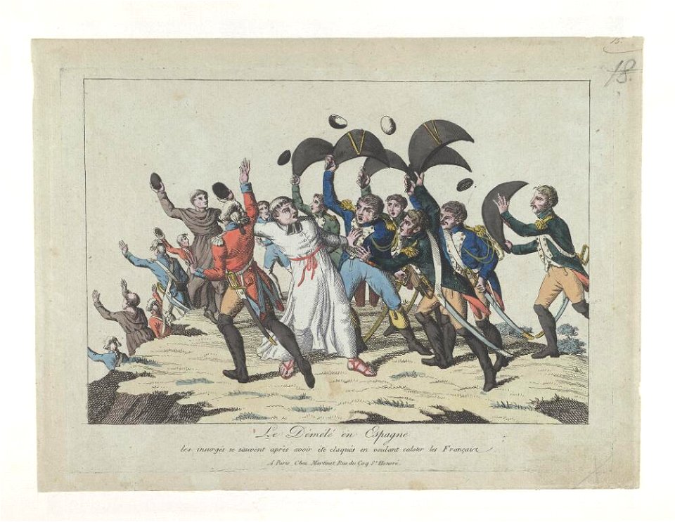 Bodleian Libraries, Le démété en Espagne- les insurgés se sauvent aprés avoir été claqués en voulant calouter les Français