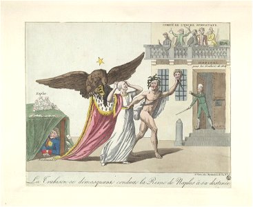 Bodleian Libraries, La trahison se démasquant conduit la Reine de Naples à sa destinée